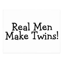 Real Men Make Twins (Blk) Post Cards