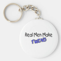 Real Men Make Twins Blue Key Chains