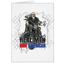 Real Men Ride American Cards