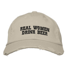 REAL WOMEN DRINK BEER EMBROIDERED BASEBALL CAPS