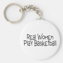Real Women Play Basketball Key Chain