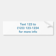RealBird SMS Sticker Blue Bumper Sticker