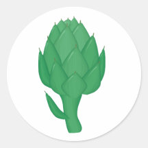 realistic artichoke round stickers