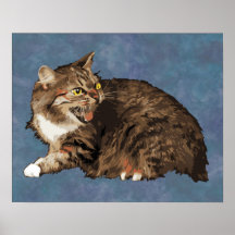 Really Angry Cat Print