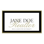 Realtor B/W Gold Script/Border Business Card Templates