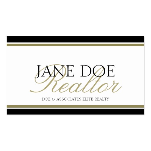 Realtor Gold Script - Available Letterhead - Business Card
