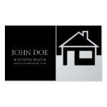 Realtor House/Black Platinum Paper Business Card Template