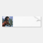 Rearing Chestnut Unicorn Bumper Stickers
