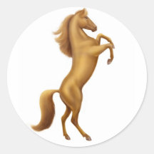 Rearing Golden Horse Sticker