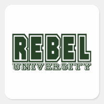 Rebel University Square Sticker