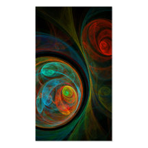 Rebirth Blue Abstract Art Business Card