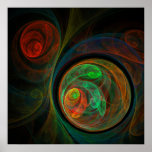 Rebirth Green Abstract Art Print