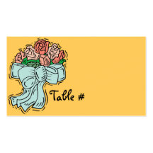 Reception Table Number Cards Business Card
