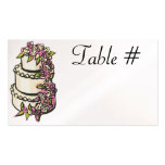 Reception Table Number Cards - Pearl Business Cards