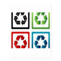 Recycle design postcards