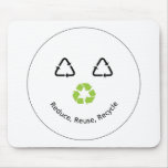 Recycle Funny Face Mouse Pads