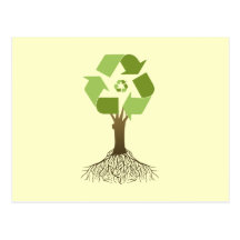 Recycle tree post cards