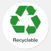 Recyling Labling Round Stickers