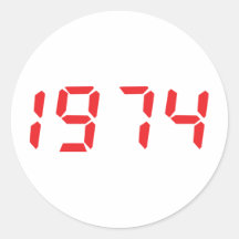 red 1974 icon sticker