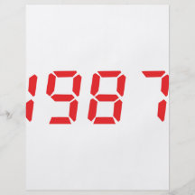 red 1987 icon personalized flyer