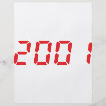 red 2001 icon personalized flyer