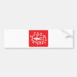 red alcohol league icon bumper stickers