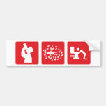 red alcohol picture icon bumper stickers
