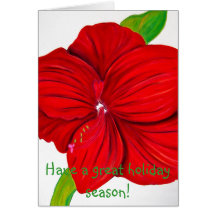 Red Amaryllis Christmas Cards