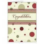 Red and Beige Dots Employee Anniversary Card