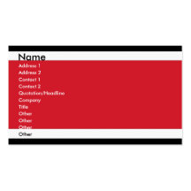 Red and Black Business Card Template