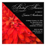 Red and Black Floral Shower Invite invitations