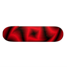 Red and black "rose" skateboard