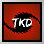 Red and Black TKD Hurricane Poster Print
