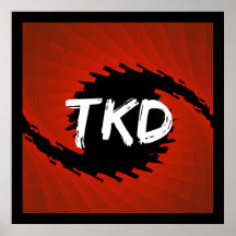 Red and Black TKD Hurricane Poster Print