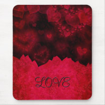 Red and Black Valentine's Day Mousepad