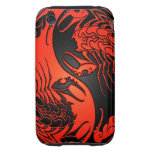 Red and Black Yin Yang Scorpions iPhone 3 Tough Covers
