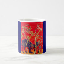 Red and Blue Camels Mug