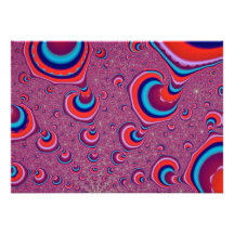 Red and blue peacock tail personalised invite