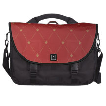 Red and Golden Laptop Bag