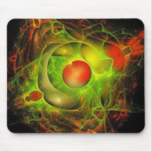 Red and Green Abstract Mouse Mat