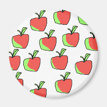 Red and Green Apple Pattern. Magnet