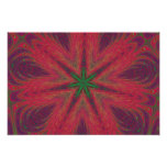 Red and Green Christmas Mandala Photograph
