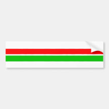 Red and Green Christmas Stripes Bumper Sticker