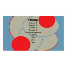 Red and Grey Circles Business Card Template