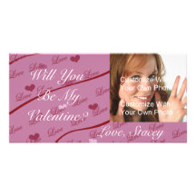 Red and Pink Valentine's Photo Card
