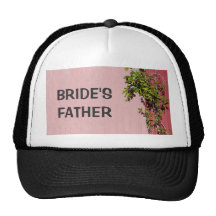 Red And Pink Wedding Brides Father In Black Mesh Hats