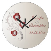 Red and Silver Pansy Wedding Memento