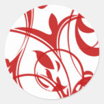 Red And White Invitation Envelope Seals stickers