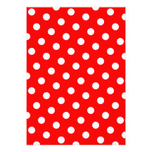 Red and White Polka Dots Announcement