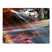 Red And Yellow Lights On The Street Postcard